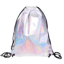 Silver Reflective Promotional Gift Water Resistant Drawstring Bag